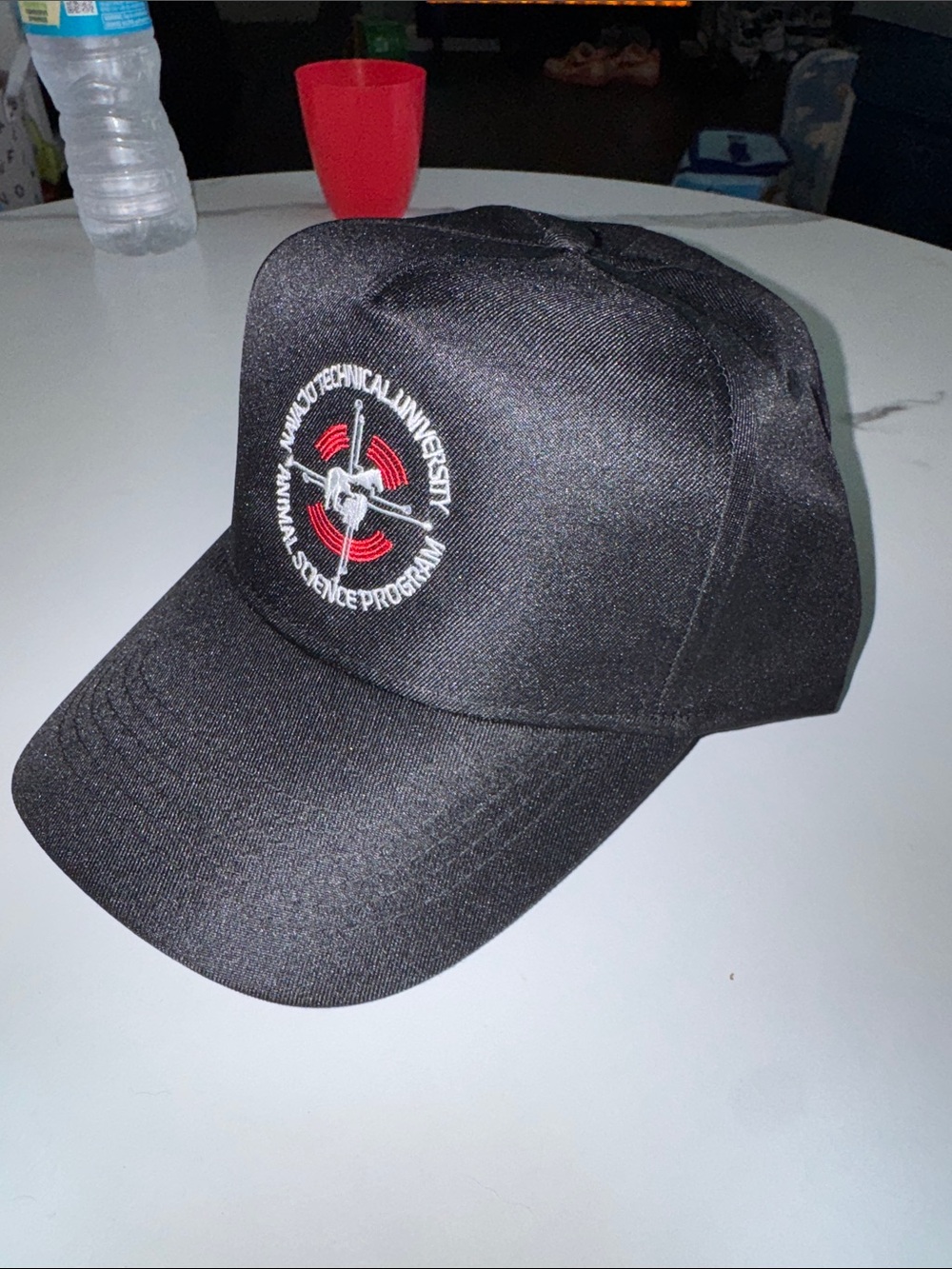 Black Embroidered Logo Baseball Cap - Men